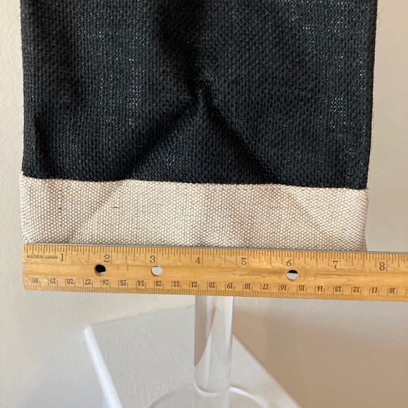 NWT Farmers Market Tote Santa Barbara Design Studio Black Tan Jute Leather 18H - Picture 12 of 15